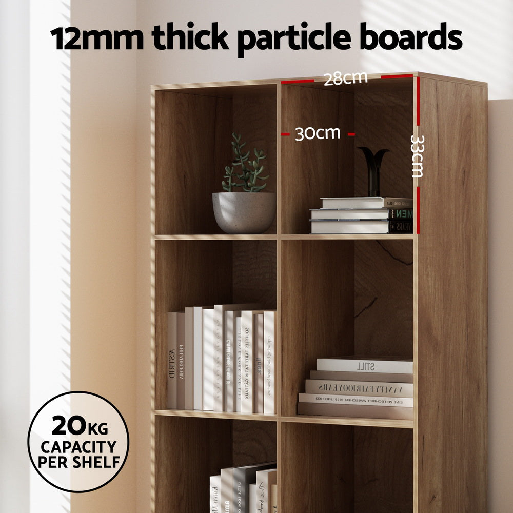 Artiss Bookshelf Bookcase 4 Tiers Leor Walnut