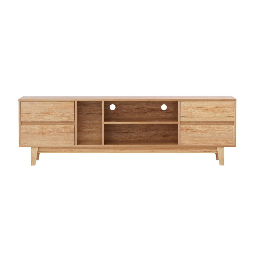 Inez 180cm Entertainment Unit Stand TV Cabinet Storage Drawer Shelf - Wood