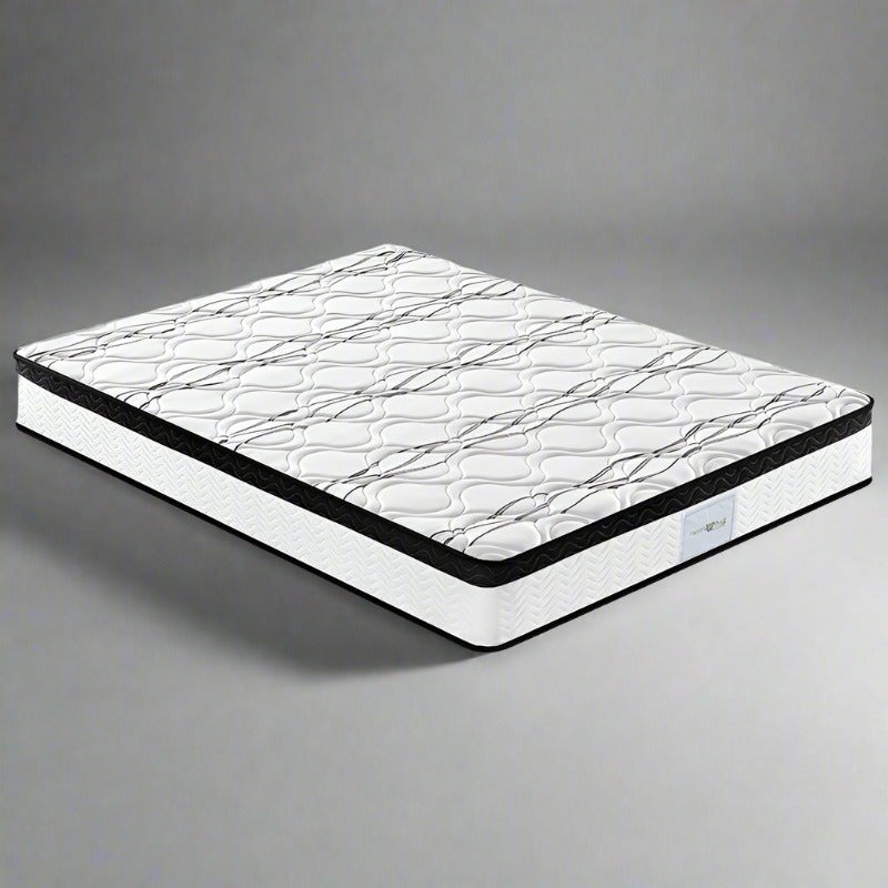 Pumice 24cm Bed & Mattress Package - Grey Queen