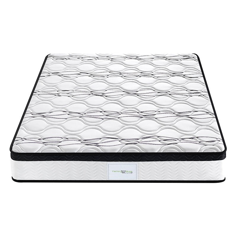 Pumice 24cm Bed & Mattress Package - Grey Queen