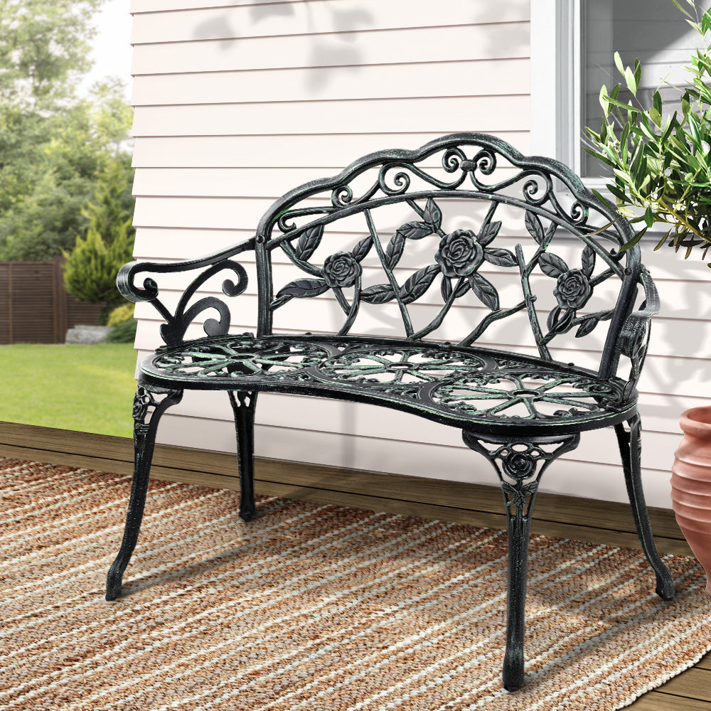 Cygnus Victorian Garden Bench - Green