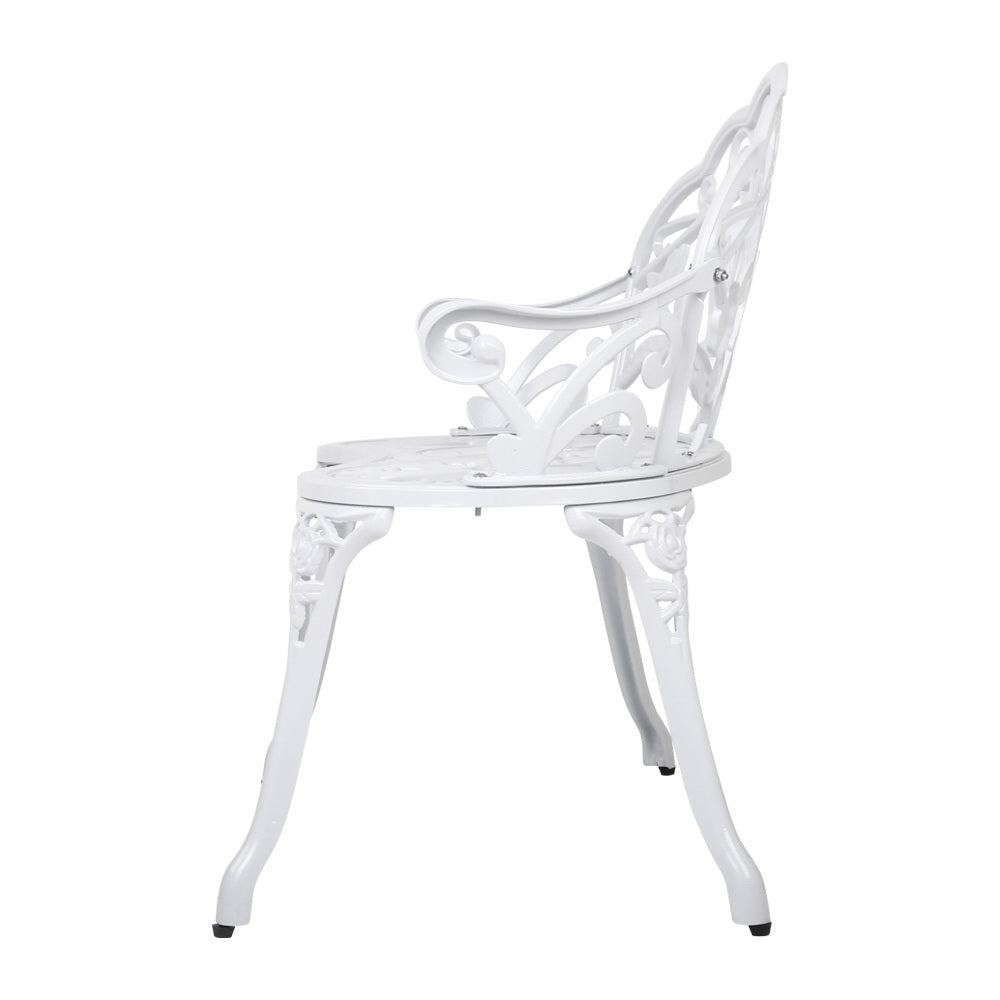 Cygnus Victorian Garden Bench - White