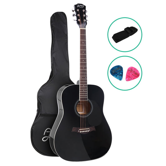 41 Inch Wooden Acoustic Guitar Black