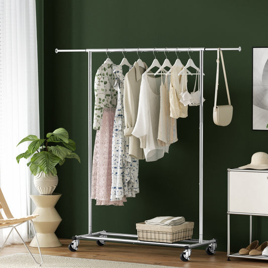 Clothes Rack Airer Rail Coat Stand Adjustable Hanger