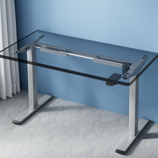 Artiss Electric Standing Desk Frame Only Height Adjustable 70Kg Load Grey