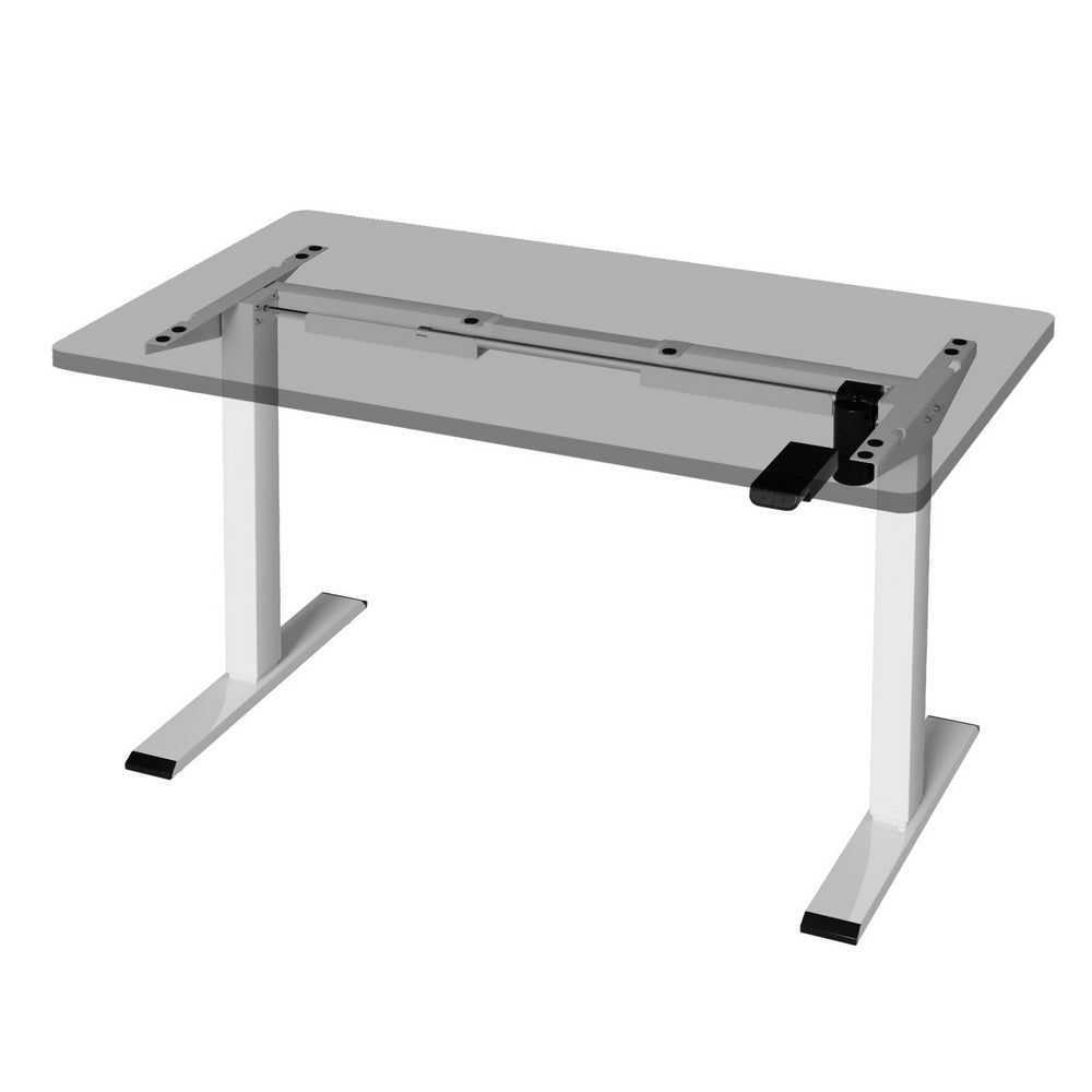 Artiss Electric Standing Desk Frame Only Height Adjustable 70Kg Load White