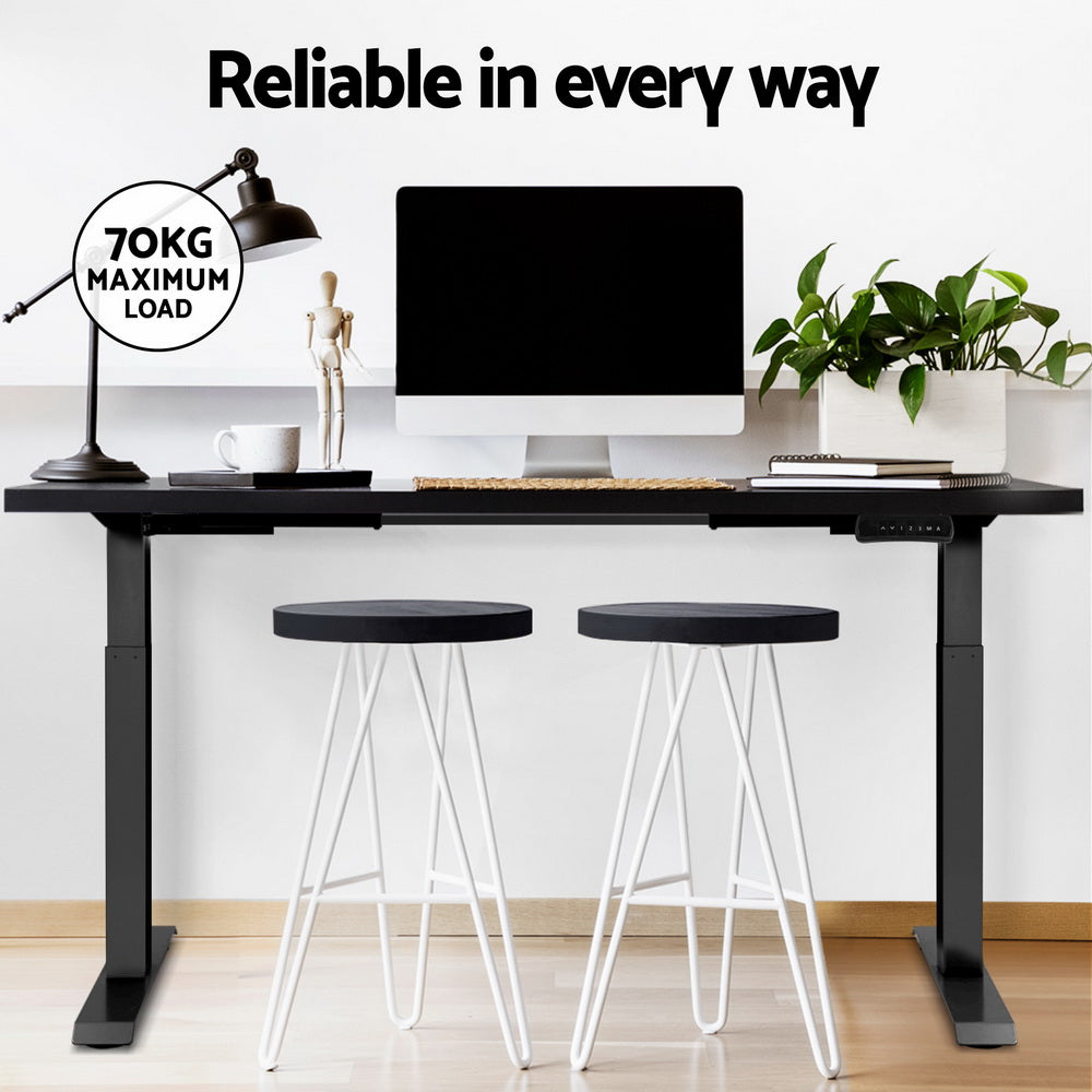Artiss Standing Desk Motorised Dual Motor Black 120cm