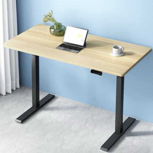 Artiss Standing Desk Motorised Dual Motor Oak 120cm