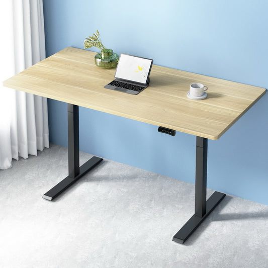 Artiss Standing Desk Motorised Dual Motor White Oak 140cm