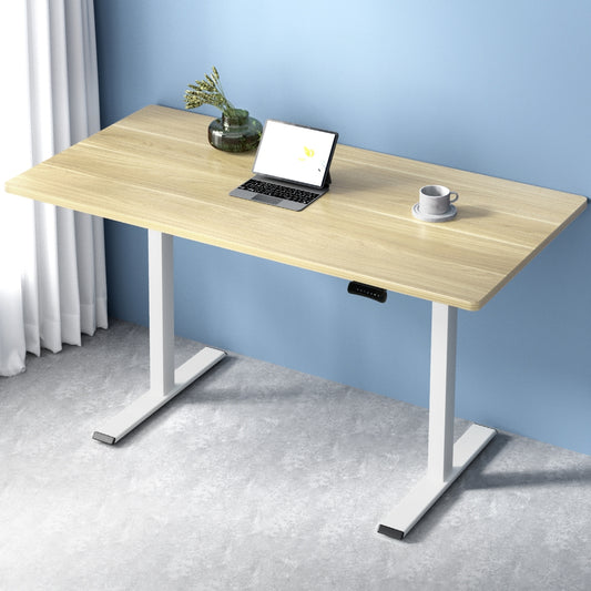 Artiss Standing Desk Motorised Dual Motor 140cm White Oak