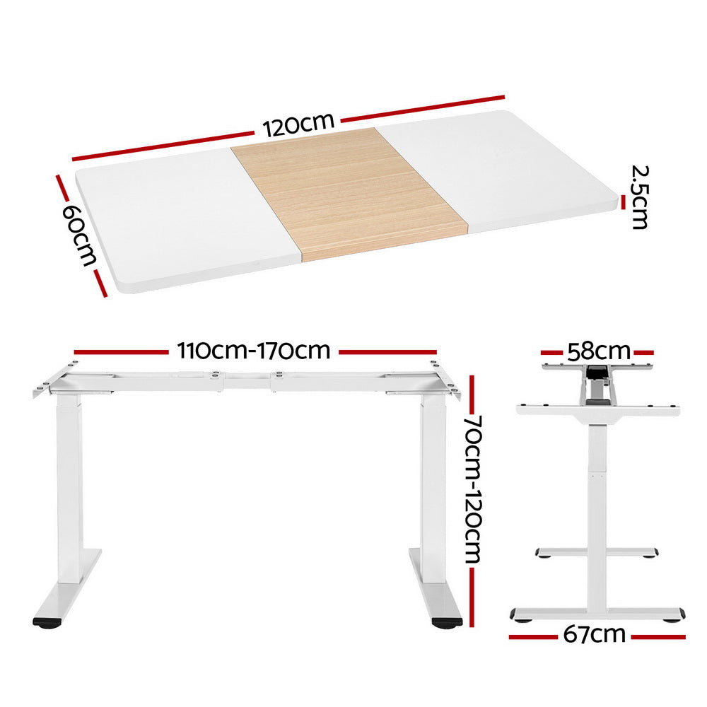 Artiss Standing Desk Motorised Dual Motor 120cm