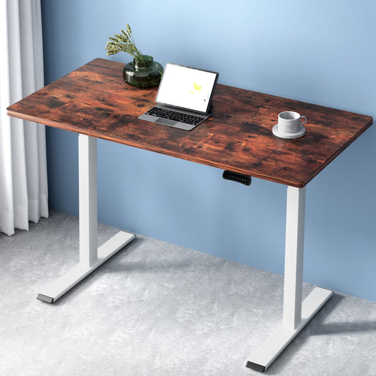Artiss Standing Desk Motorised Dual Motor 120cm Rustic Brwon