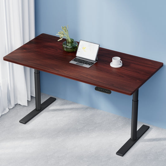 Artiss Standing Desk Motorised Electric Dual Motor Walnut 140cm