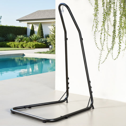 Hammock Chair Stand Heavy Duty Steel Frame Black