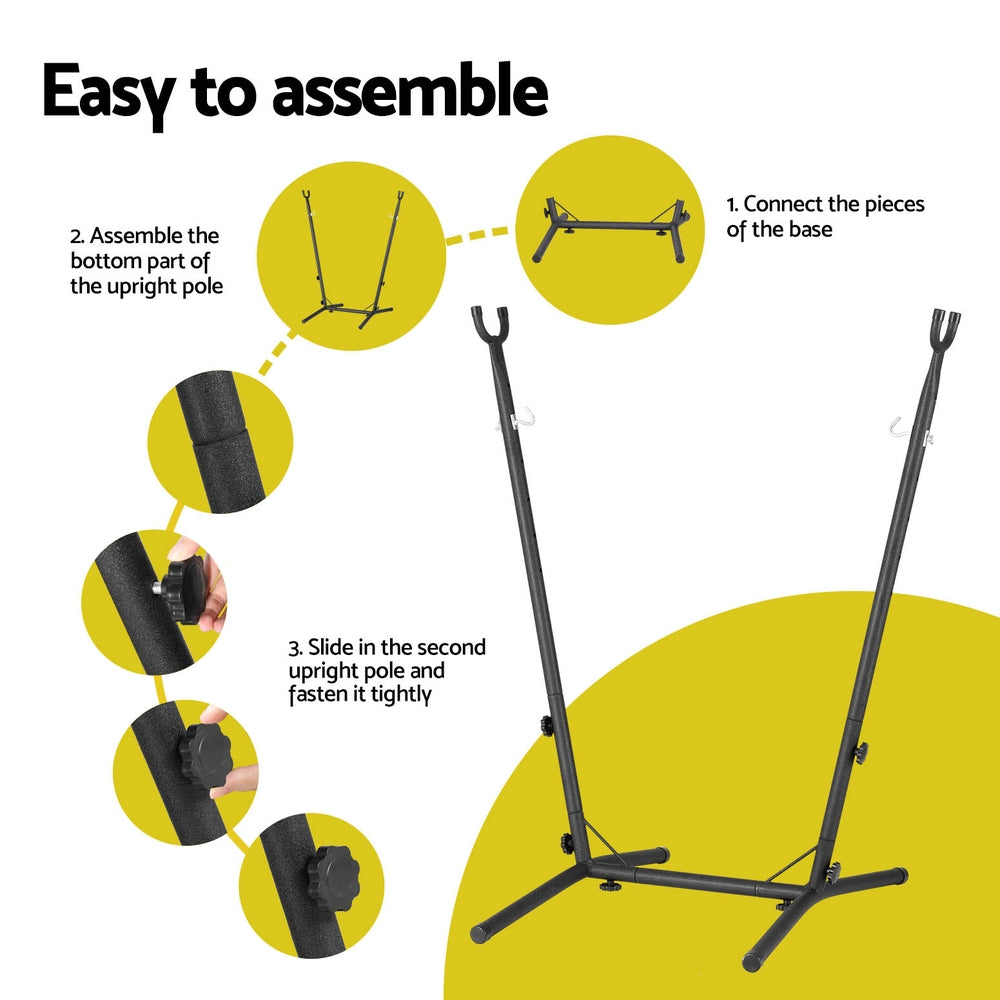 Hammock Chair Stand Metal Frame - Black