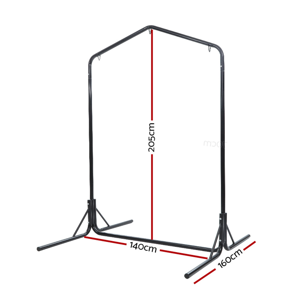 Double Hammock Chair Stand Steel Frame 2 Person Outdoor Heavy Duty 200kg