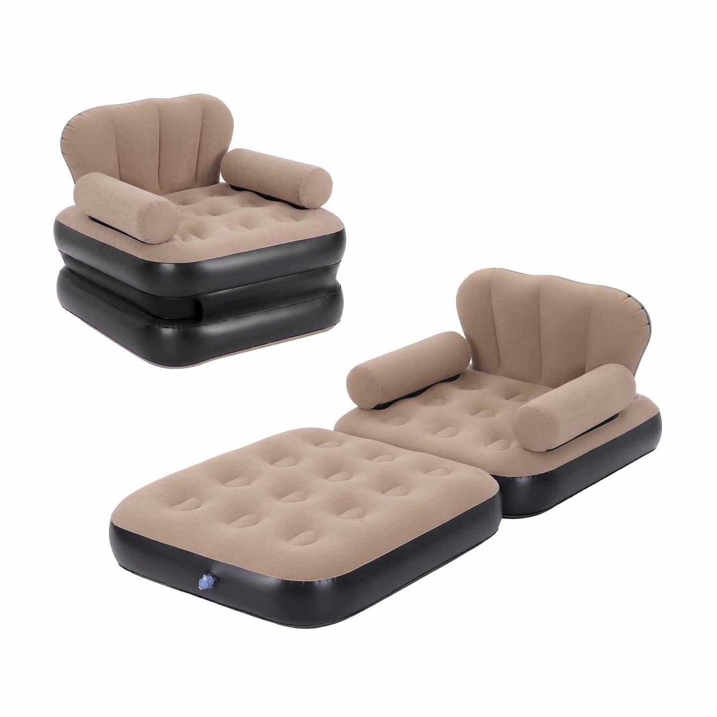 Inflatable Chair Sun Lounge Air Sofa Blow Up Air Chair for Camping with Pump