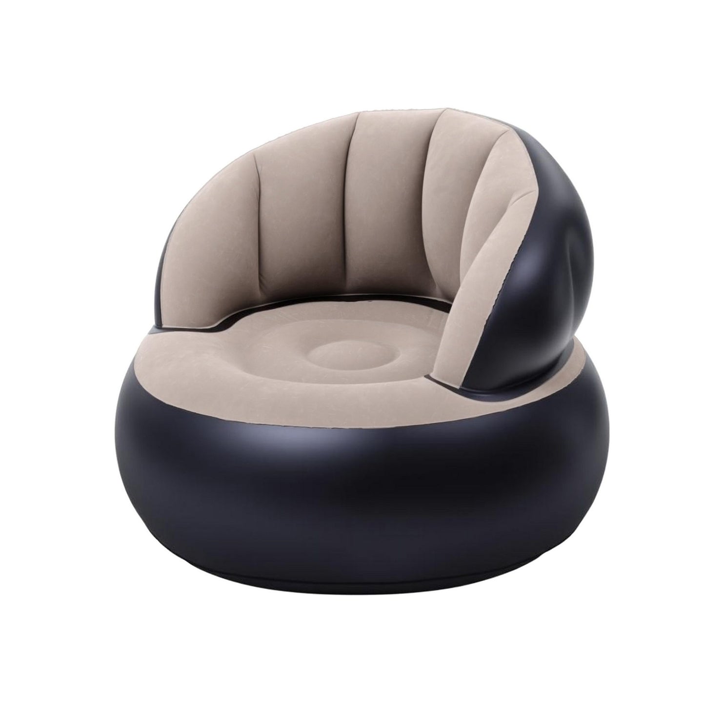 Kyria Inflatable Chair Blow Up Folding Air Chairs Sofa for Camping with Pump - Coffee