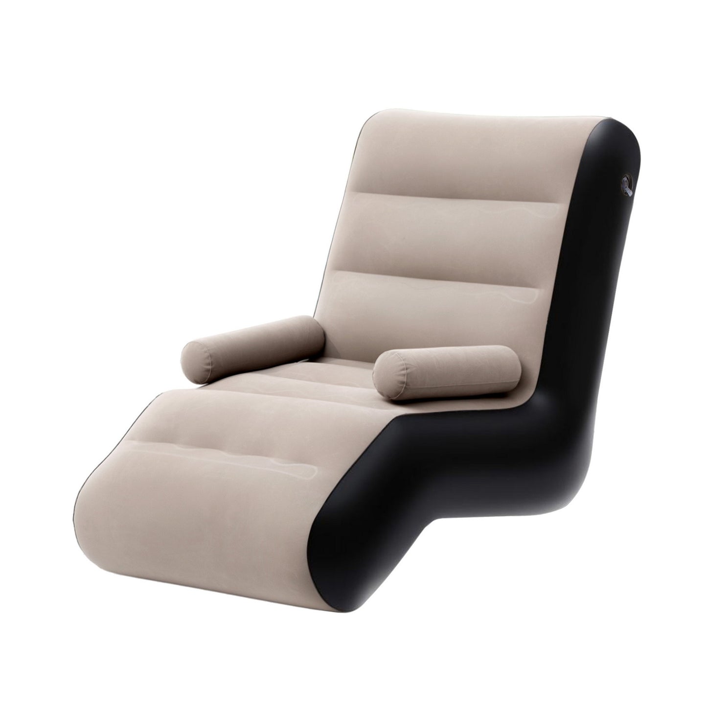 Kaizen Inflatable Chair Sun Lounger Blow Up Folding Air Chairs Sofa for Camping with Pump - Coffee
