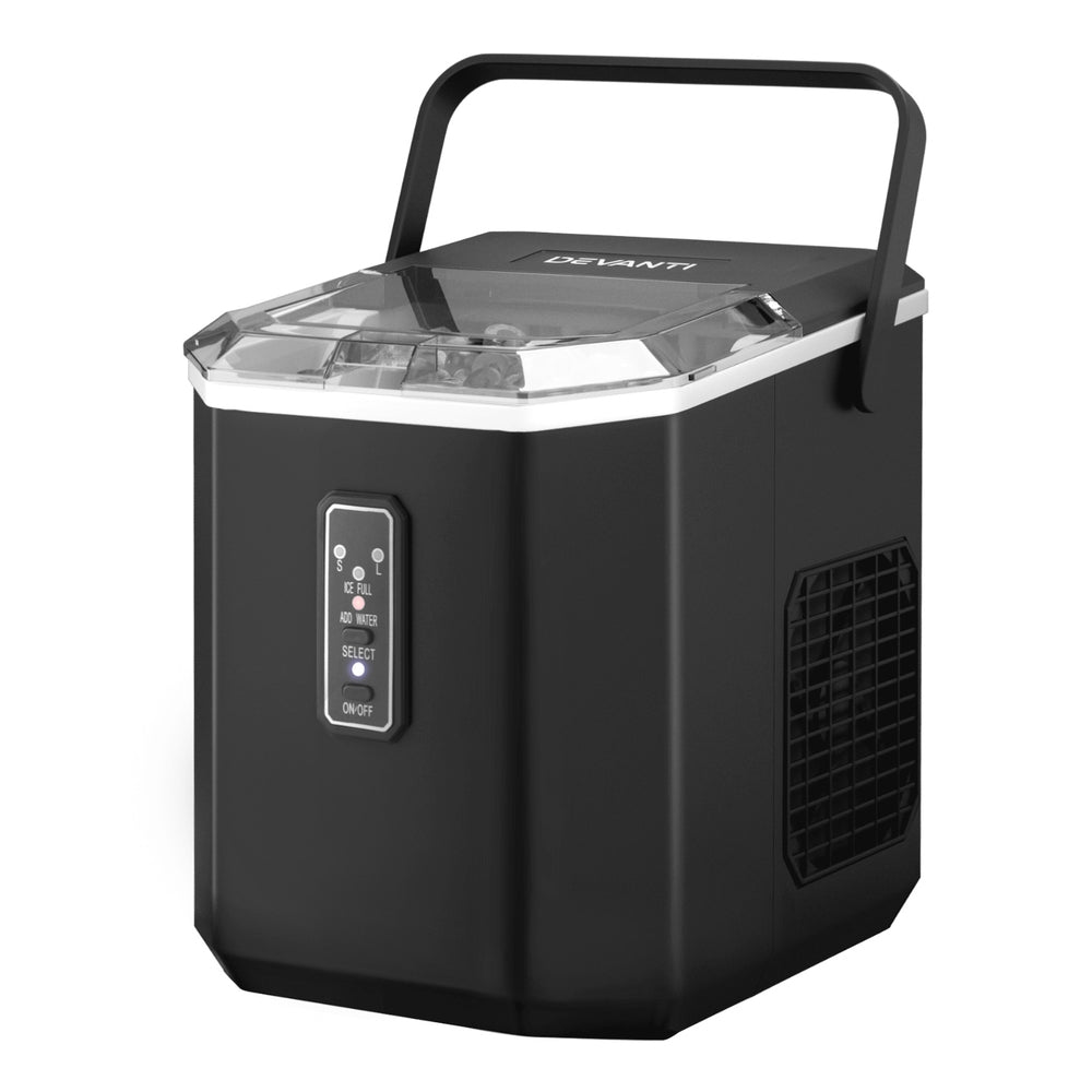 Devanti 12kg Ice Maker Machine 1.3L with Scoop Holder Black