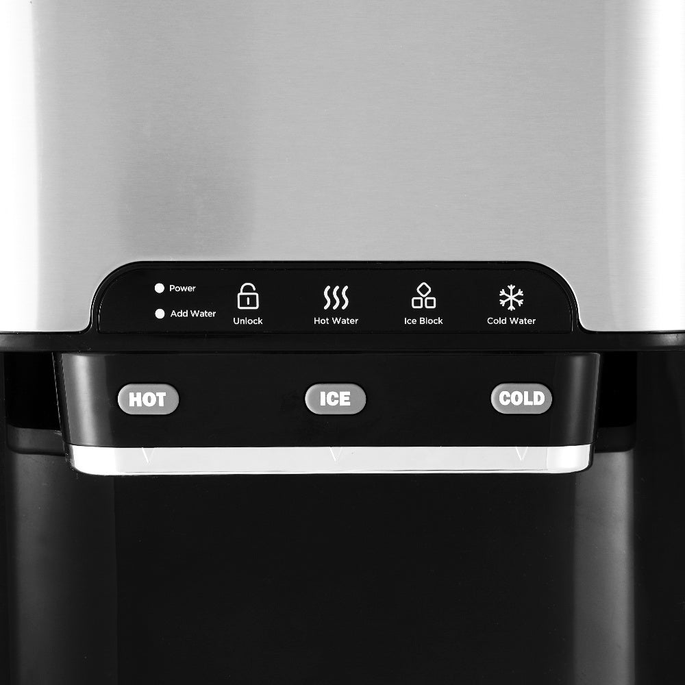 Devanti 20kg 3 in 1 Ice Maker Machine Cold and Hot Water Dispenser 3L Silver