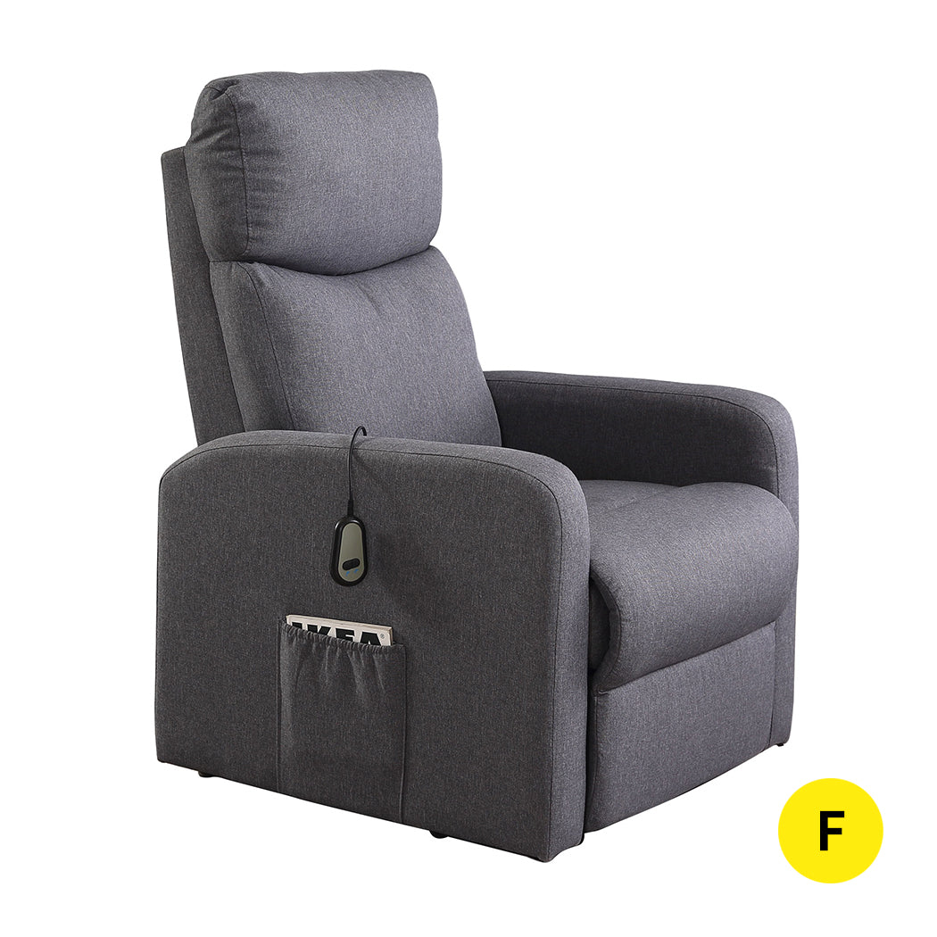 Odin Luxury Recliner Electric Massage Chair with Heat Function - Grey