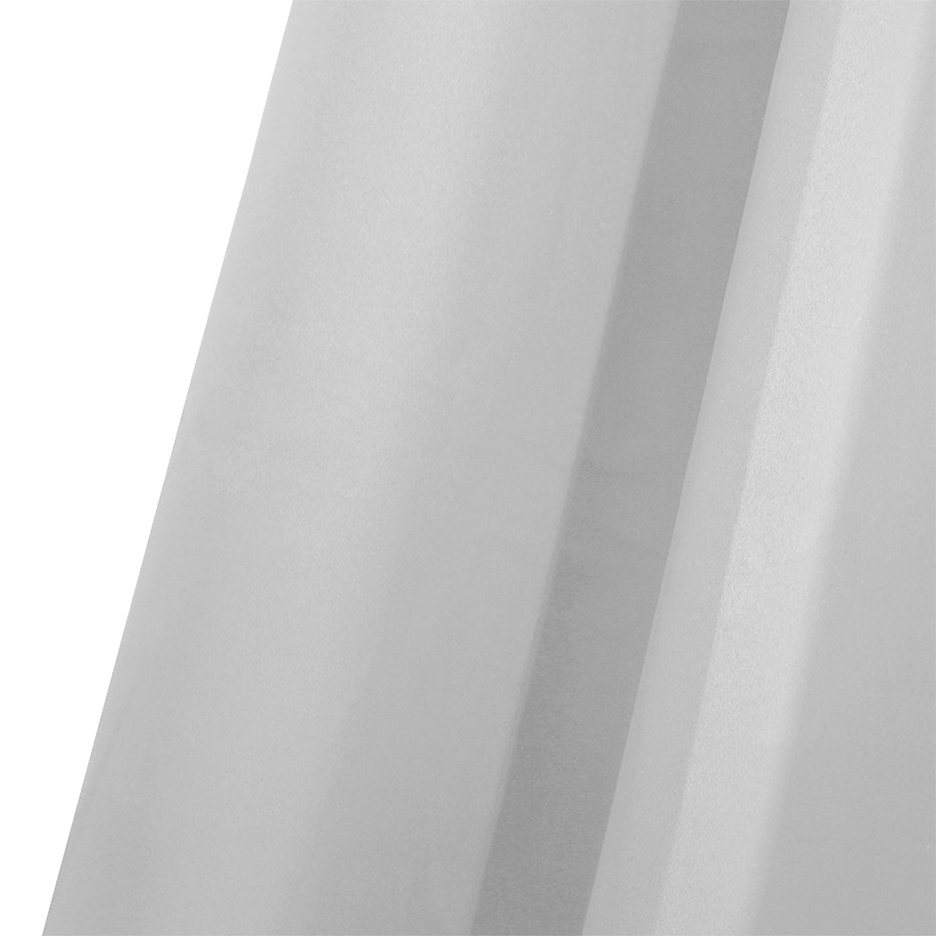 Set Of 2 Blockout Curtains Panels 3 Layers Eyelet Room Darkening 140X230Cm Grey