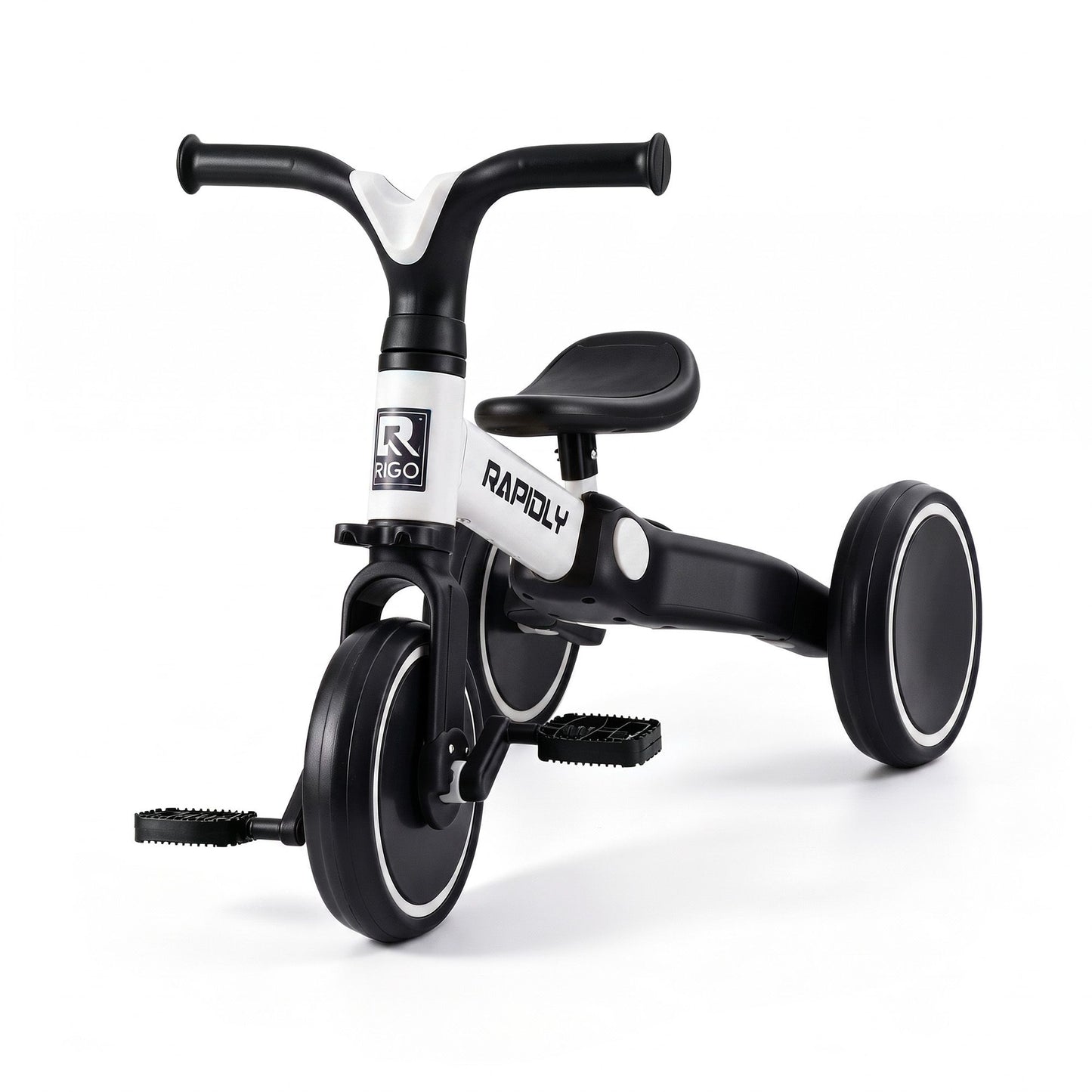 Tricycle Bike, Kids Bike with 3 wheels, Carbon Steel 70cm White