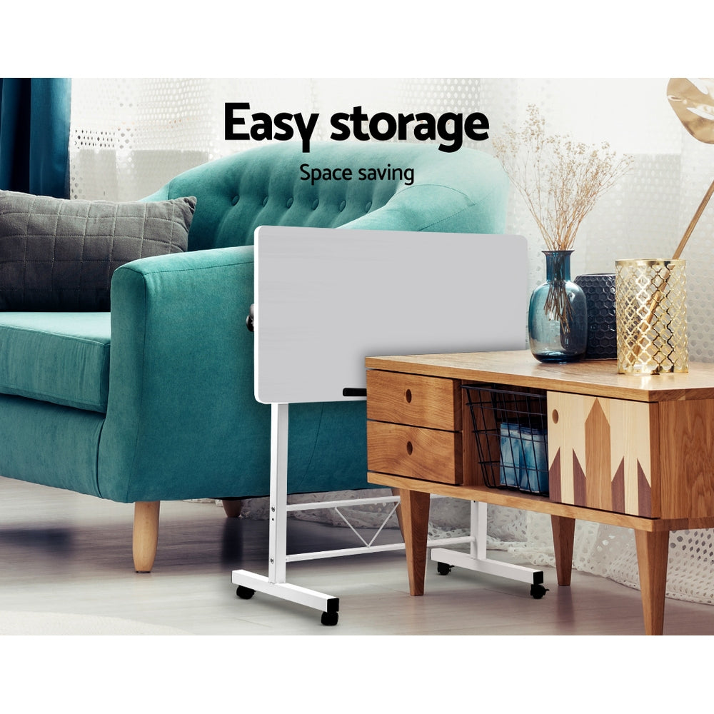 Artiss Laptop Desk Table Adjustable 80cm White