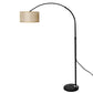 Modern LED Floor Lamp Reading Light Free Standing Height Adjustable Marble Base - Grey