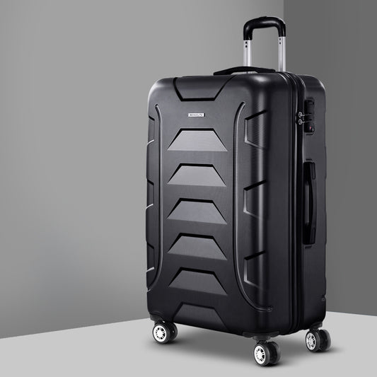 28" Luggage with TSA Lock Spinner Travel Suitcase Carry On Hard Shell Luggage Case - Black