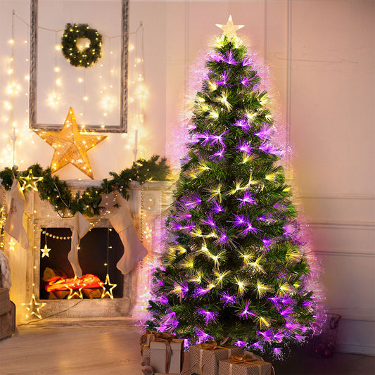 7ft 2.1m 270 Branches Fiber Optic Christmas Tree