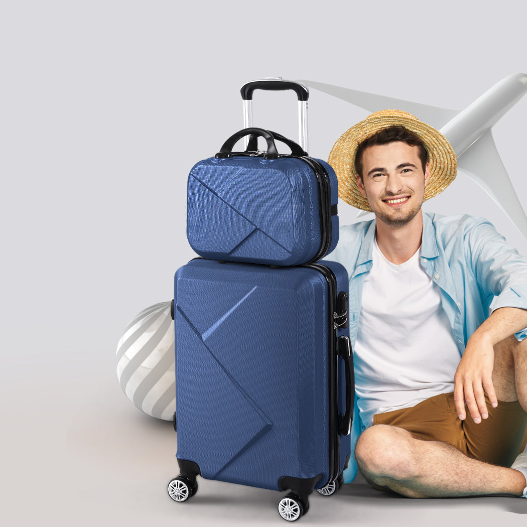 Set of 2 20"Travel Luggage Set - Navy