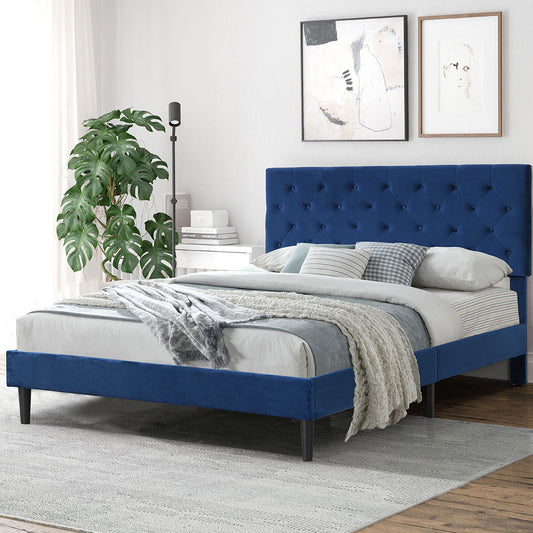 Hessonite Bed & Mattress Package - Blue Queen