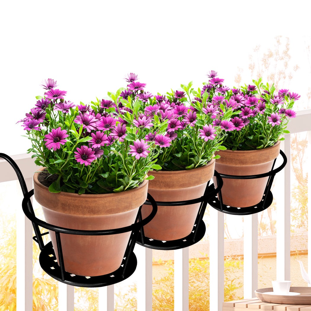 Set of 3 Plant Stand flower Holder Hanging Pot Basket Plant Garden Wall Storage