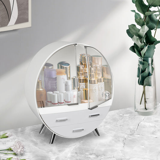 Makeup Organiser Cosmetic Case Holder Drawer Jewellery Desktop Storage Box Grey