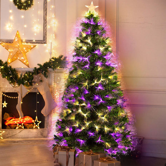 6ft 1.8m 220 Branches Fiber Optic Christmas Tree
