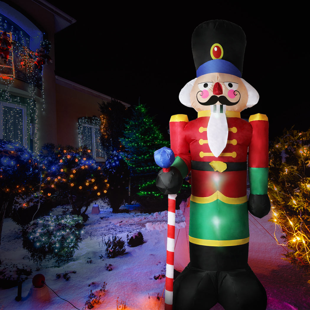 Nutcracker Soldier Christmas Inflatable Xmas Decorations - 2.4M