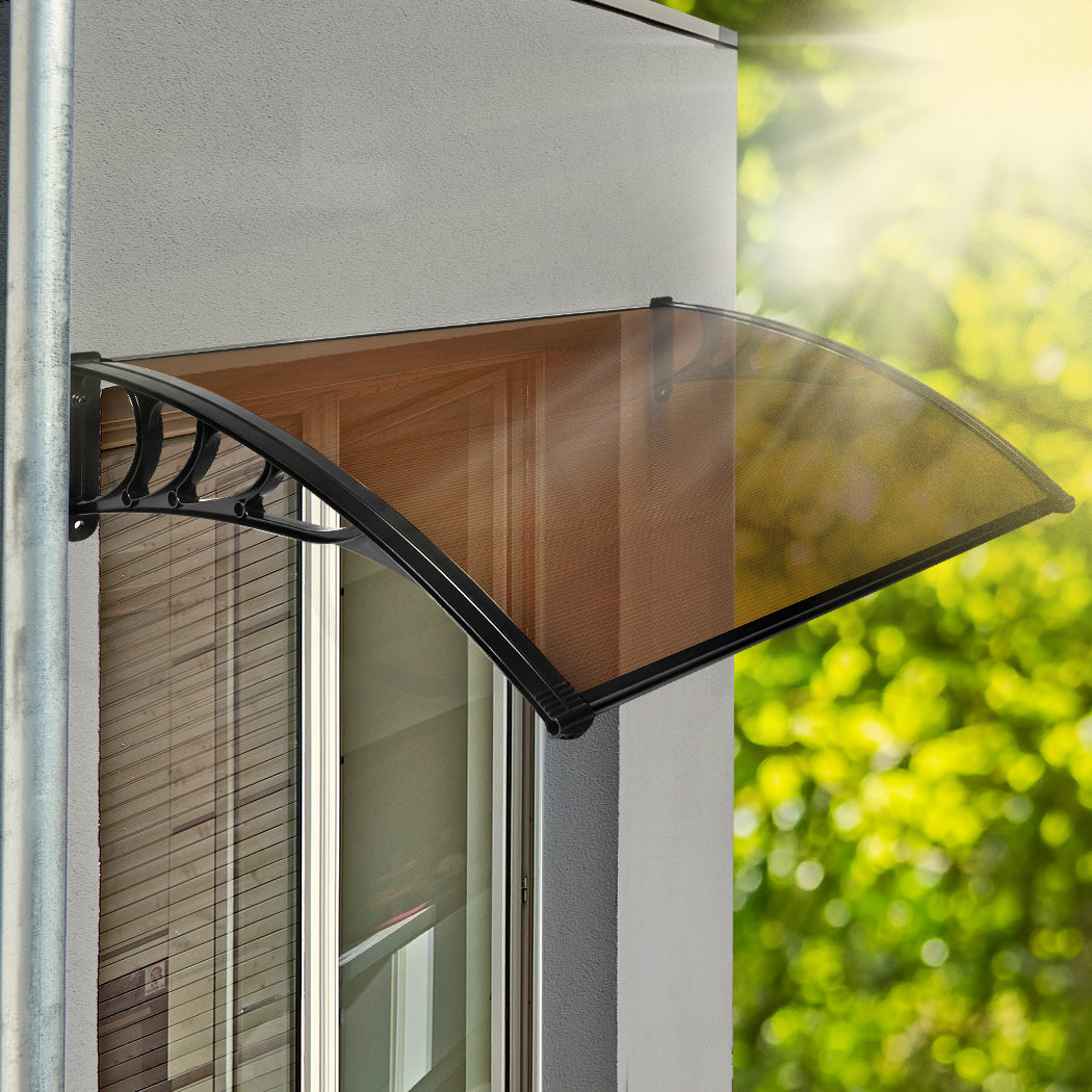 Mountview Window Door Awning Outdoor 1M x 1.5M Brown 1x1.5M