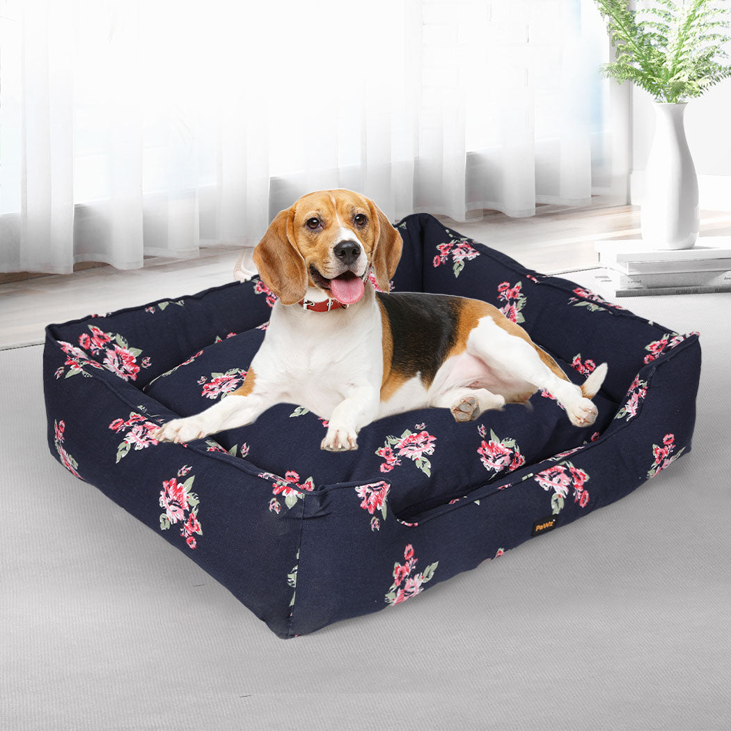 XLarge Dog Beds Calming Pet Bedding - Navy