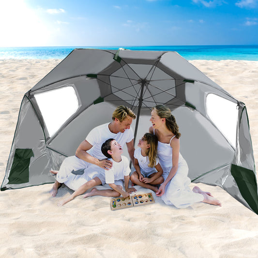 Mountview Beach Umbrella Outdoor Umbrellas Green 2.33M
