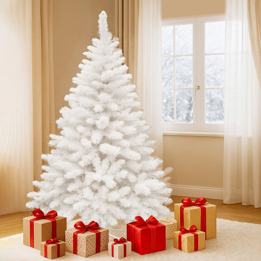 6ft 1.8m 670 Tips White Christmas Tree