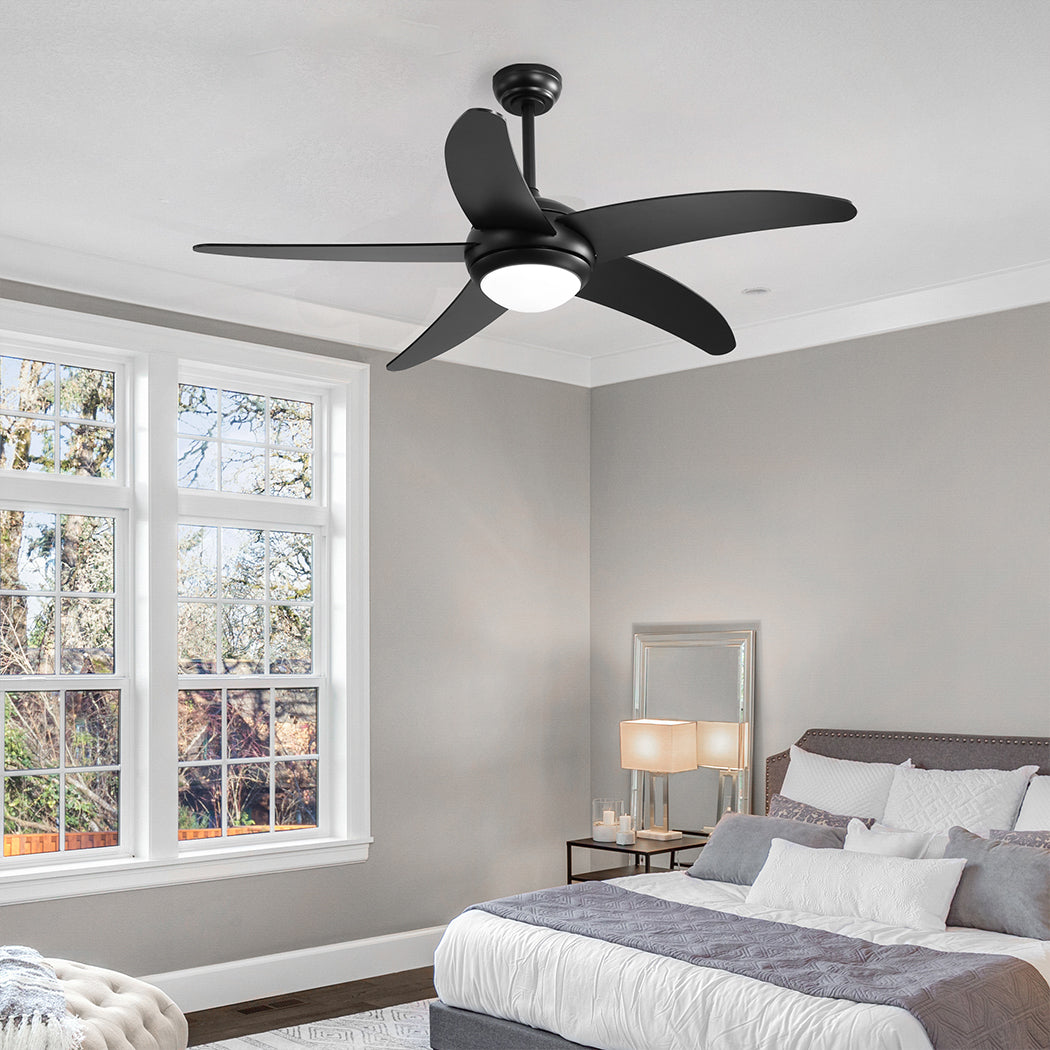 52'' Ceiling Fan LED Light DC - Black