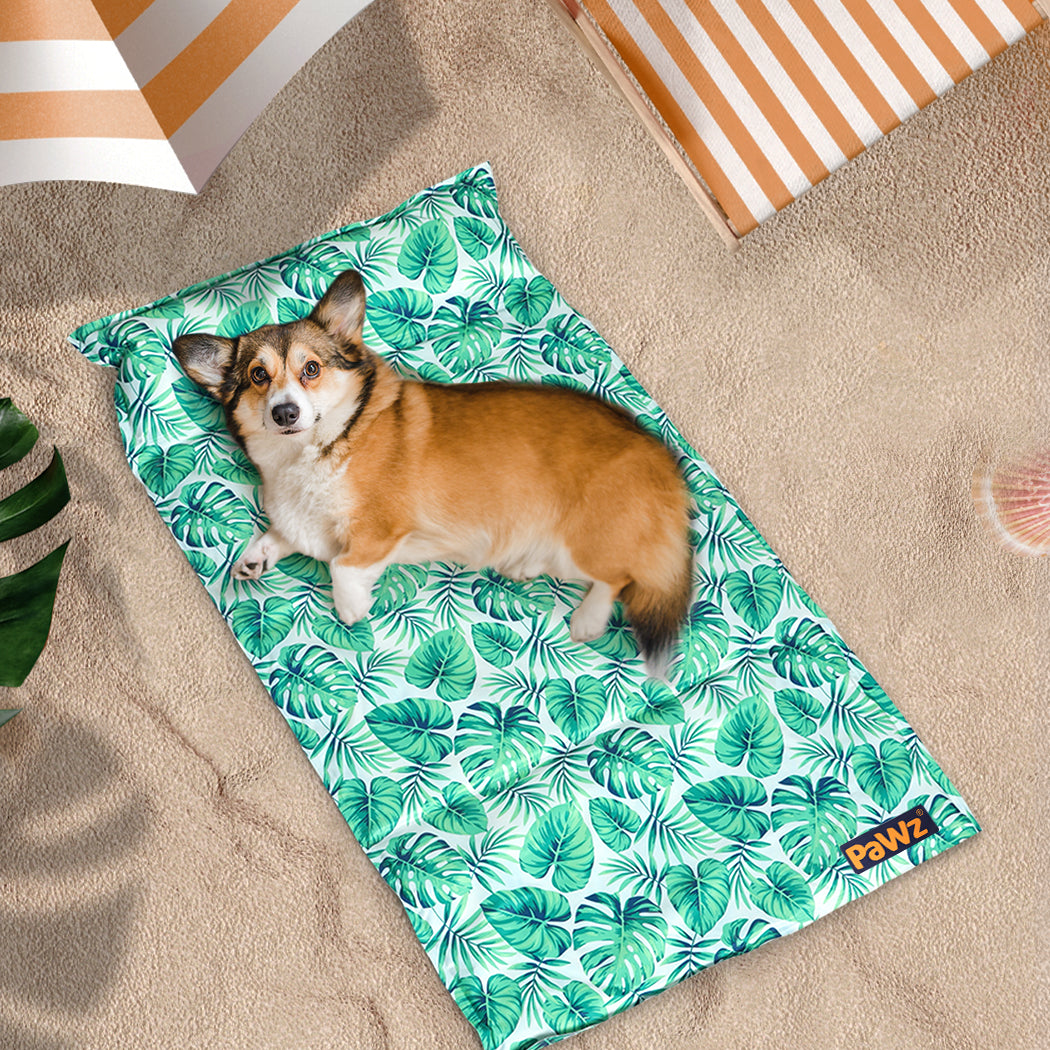 MEDIUM Dog Beds Pet Cooling Mat Gel Non-Toxic - Green