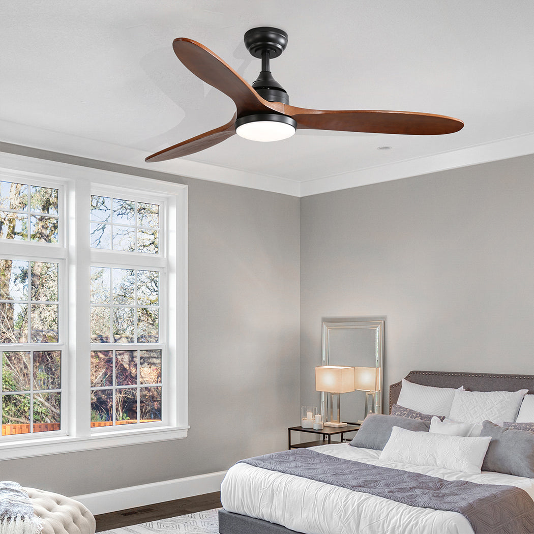 52'' Ceiling Fan DC Motor LED - Walnut