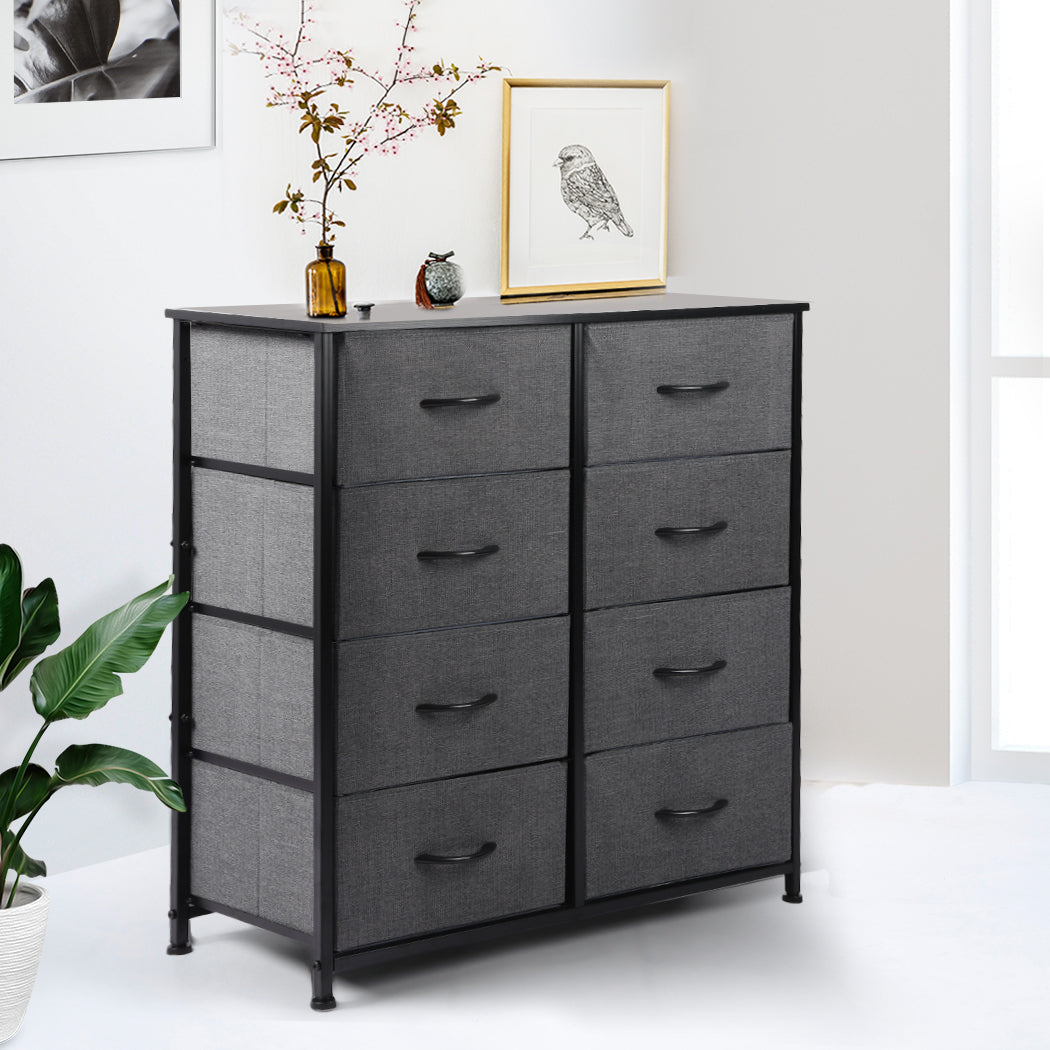 Levede Storage Cabinet Tower Chest Dark Grey