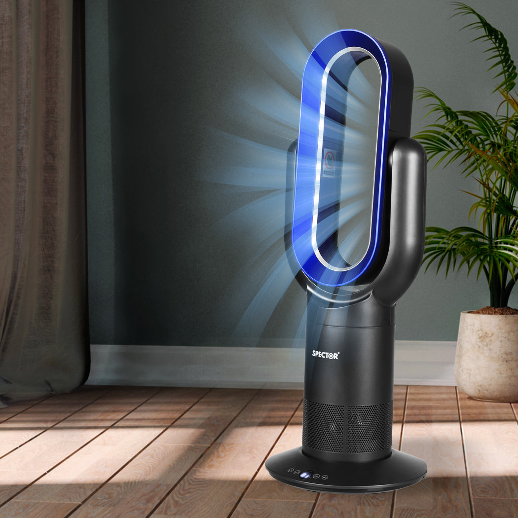 Bladeless Fan Cooler Heater - Black