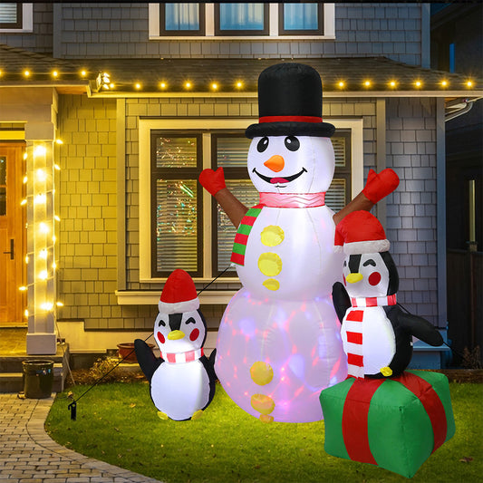 Snowman LED Christmas Inflatable Lights - 1.8M