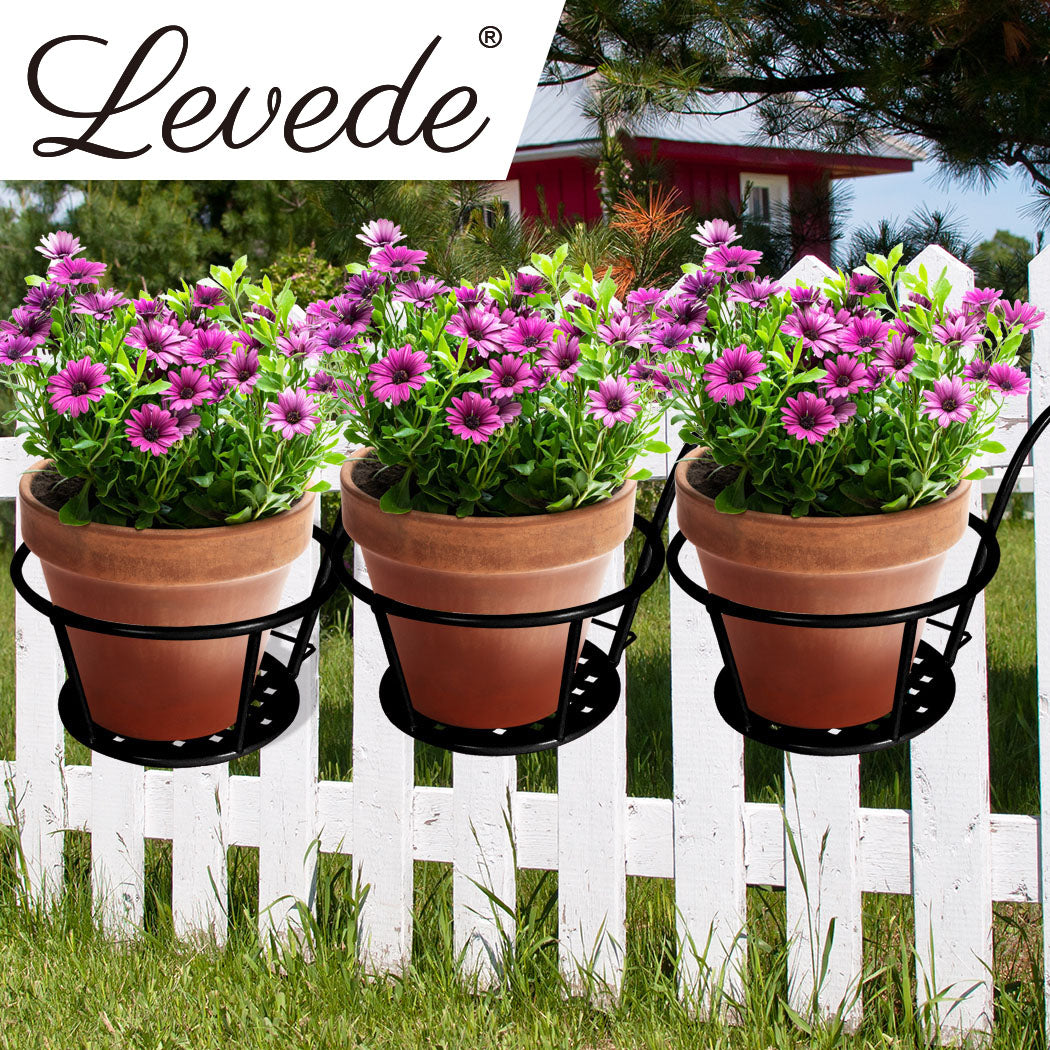 Set of 3 Plant Stand flower Holder Hanging Pot Basket Plant Garden Wall Storage