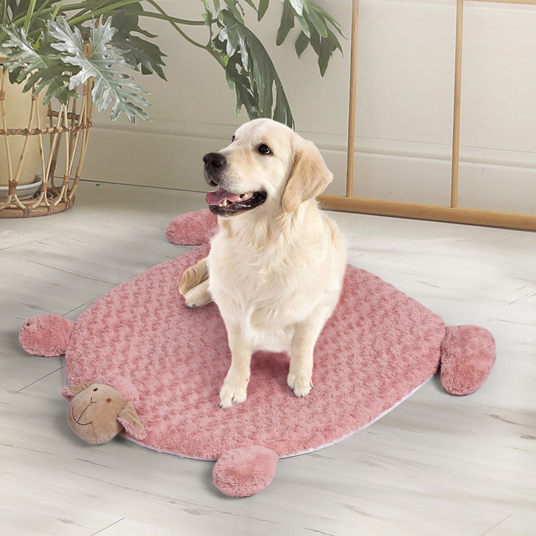 LARGE Dog Beds Pet Calming Squeaky - Pink